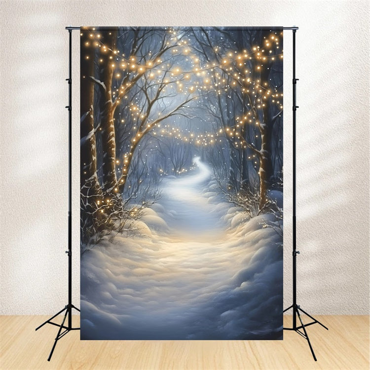 Winter Forest Backdrop Silent Glow Woodland Backdrop GQ57-160