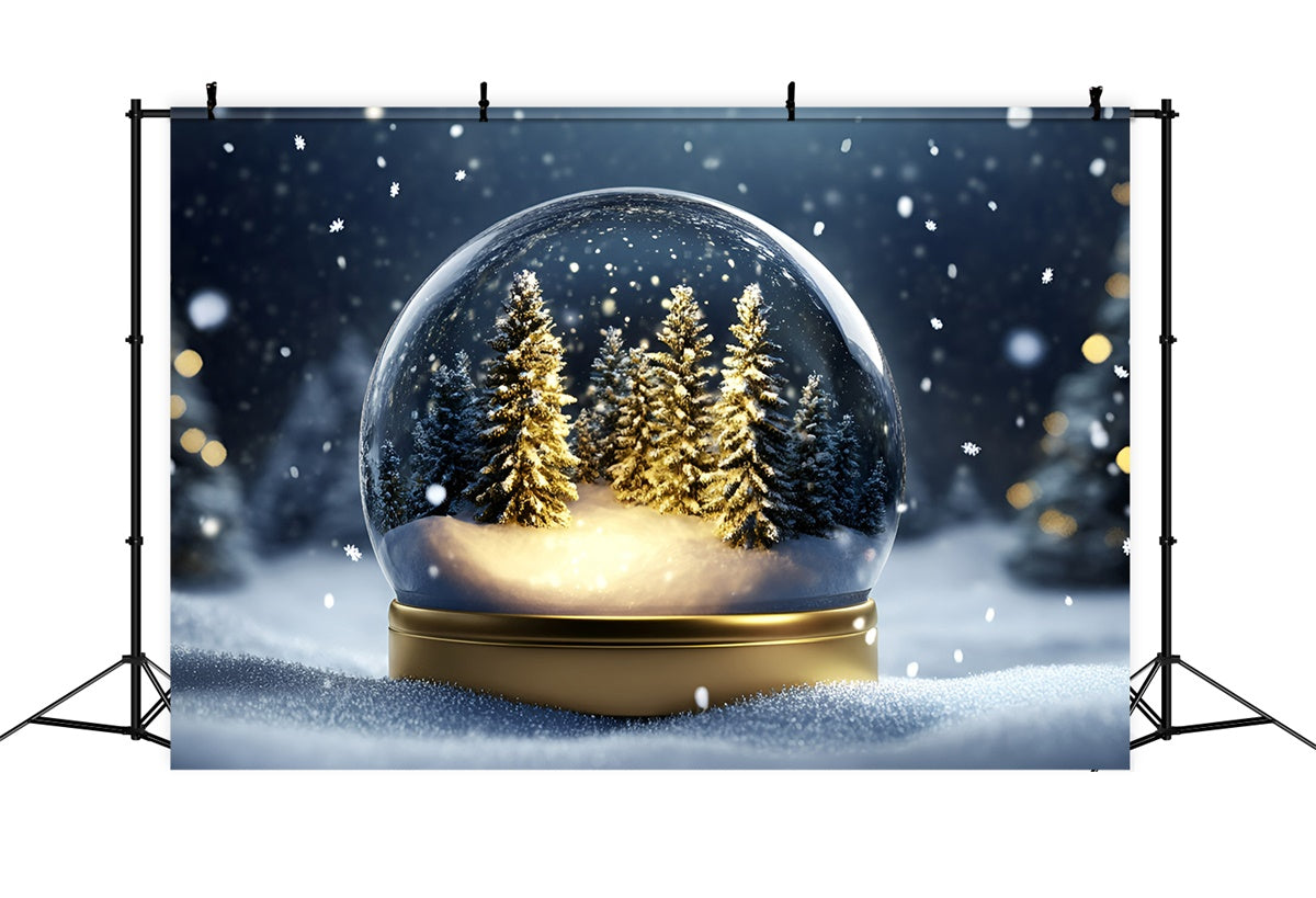 Snow Globe Backdrop Enchanted Globe Forest Backdrop GQ57-173
