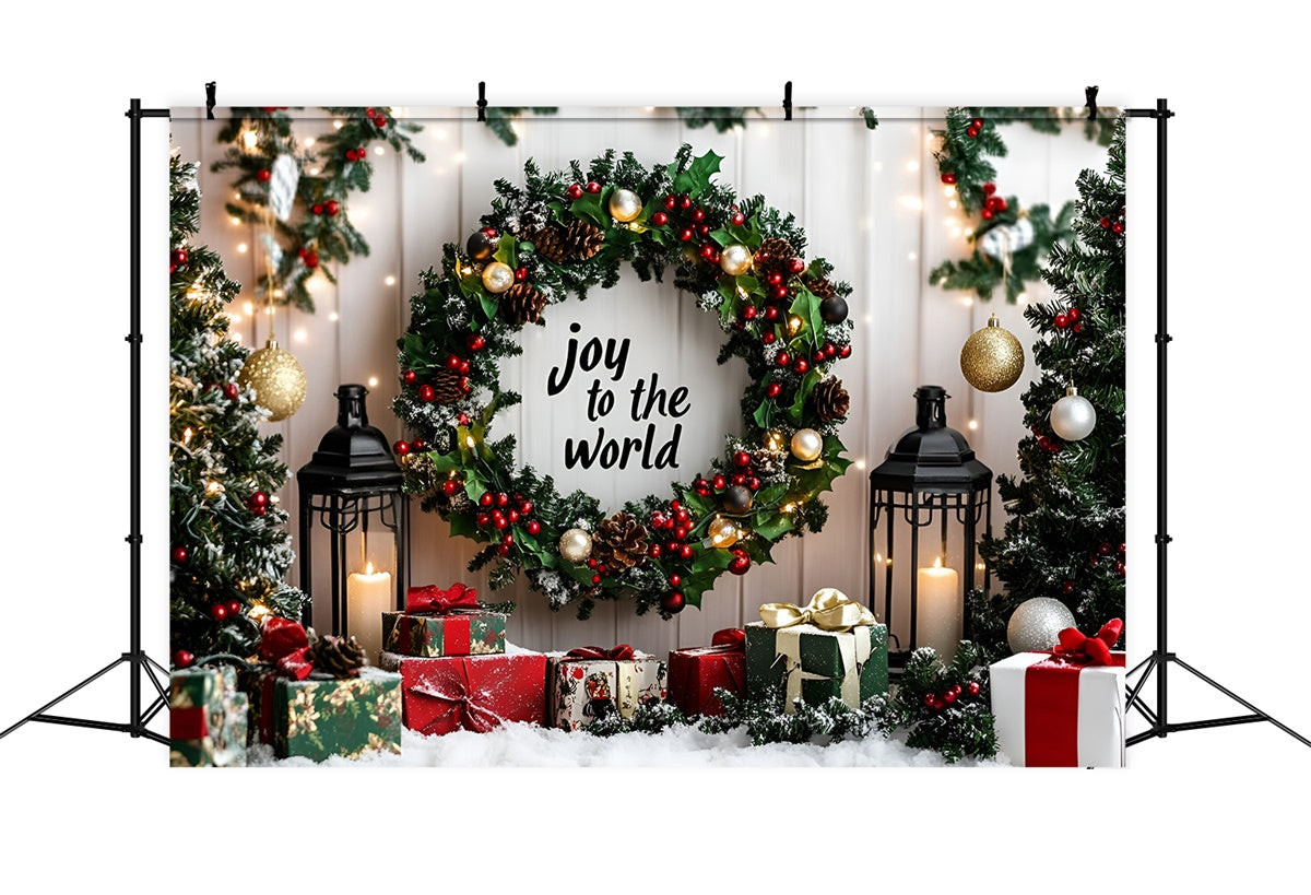 Christmas Backdrop For Photos Garland Glow Gifts Backdrop GQ57-18
