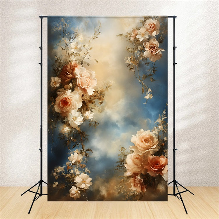 Oil Painting Photography Backdrop Cloudy Rose Backdrop GQ57-191