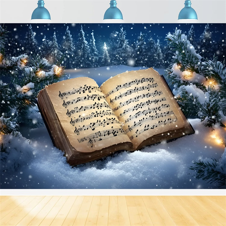 Christmas Backdrops Silent Night Sheet Music Backdrop GQ57-20