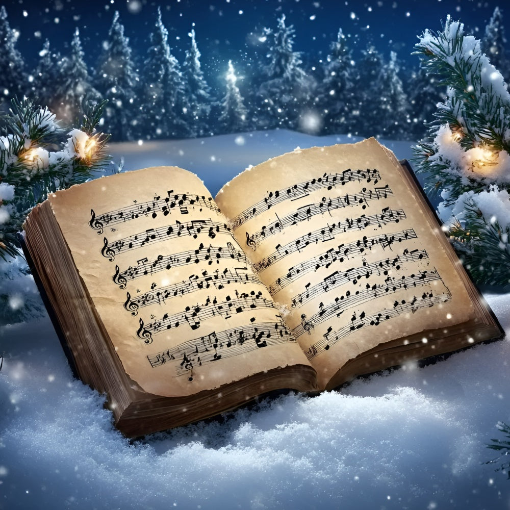 Christmas Backdrops Silent Night Sheet Music Backdrop GQ57-20