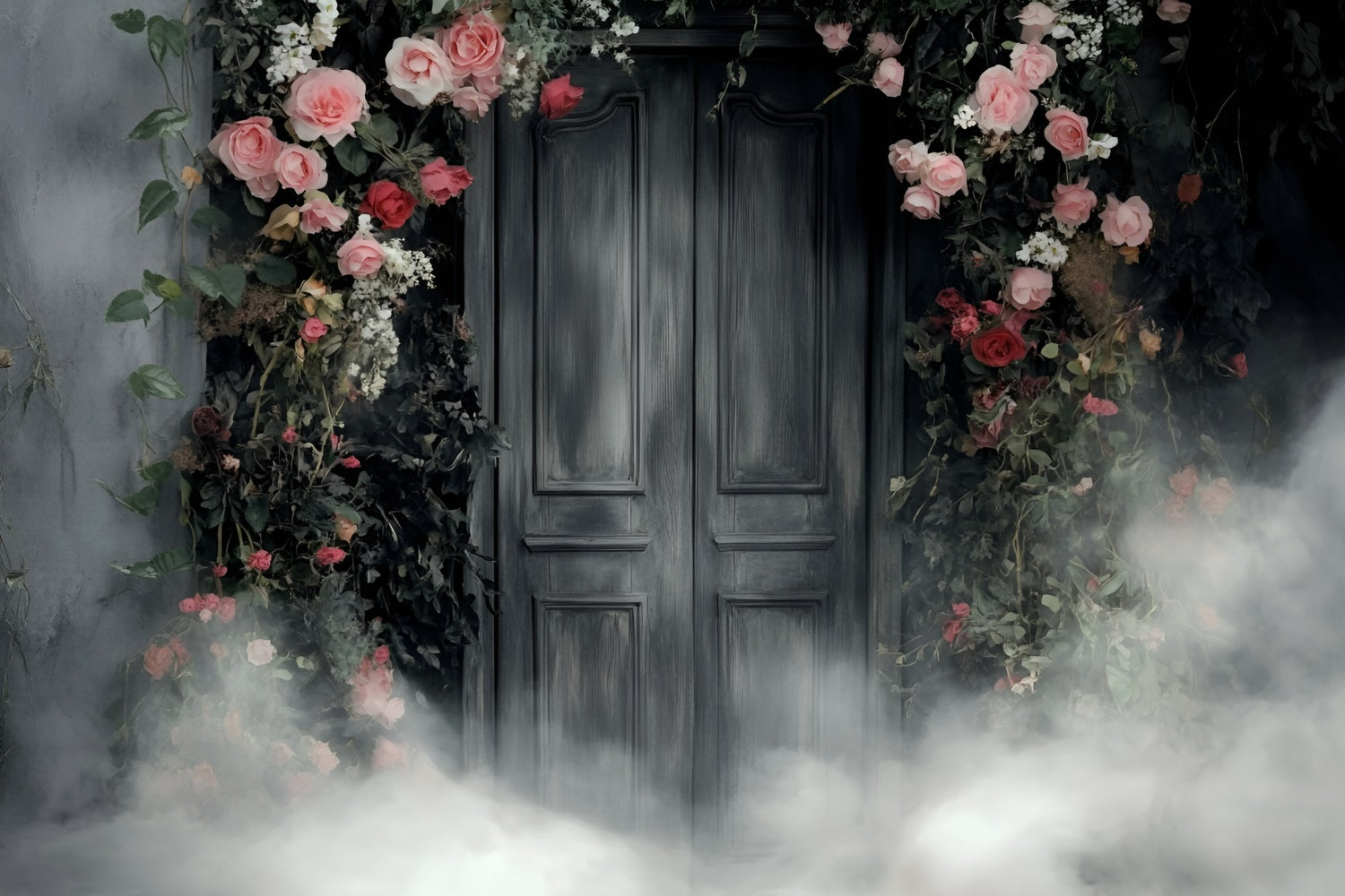 Artistic Backdrop Smoky Floral Muslin Photography Backdrops GQ57-200
