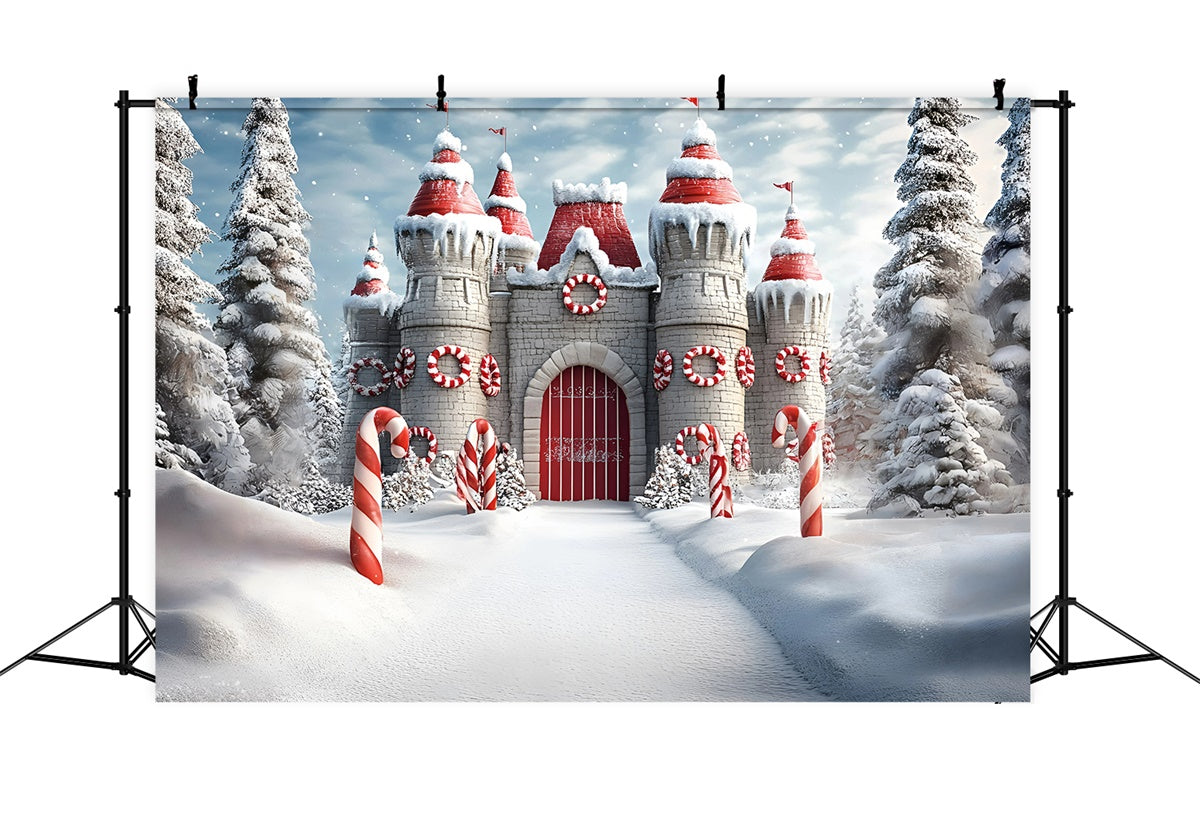 Christmas Photo Backdrops Sweet Winter Fortress Backdrop GQ57-21