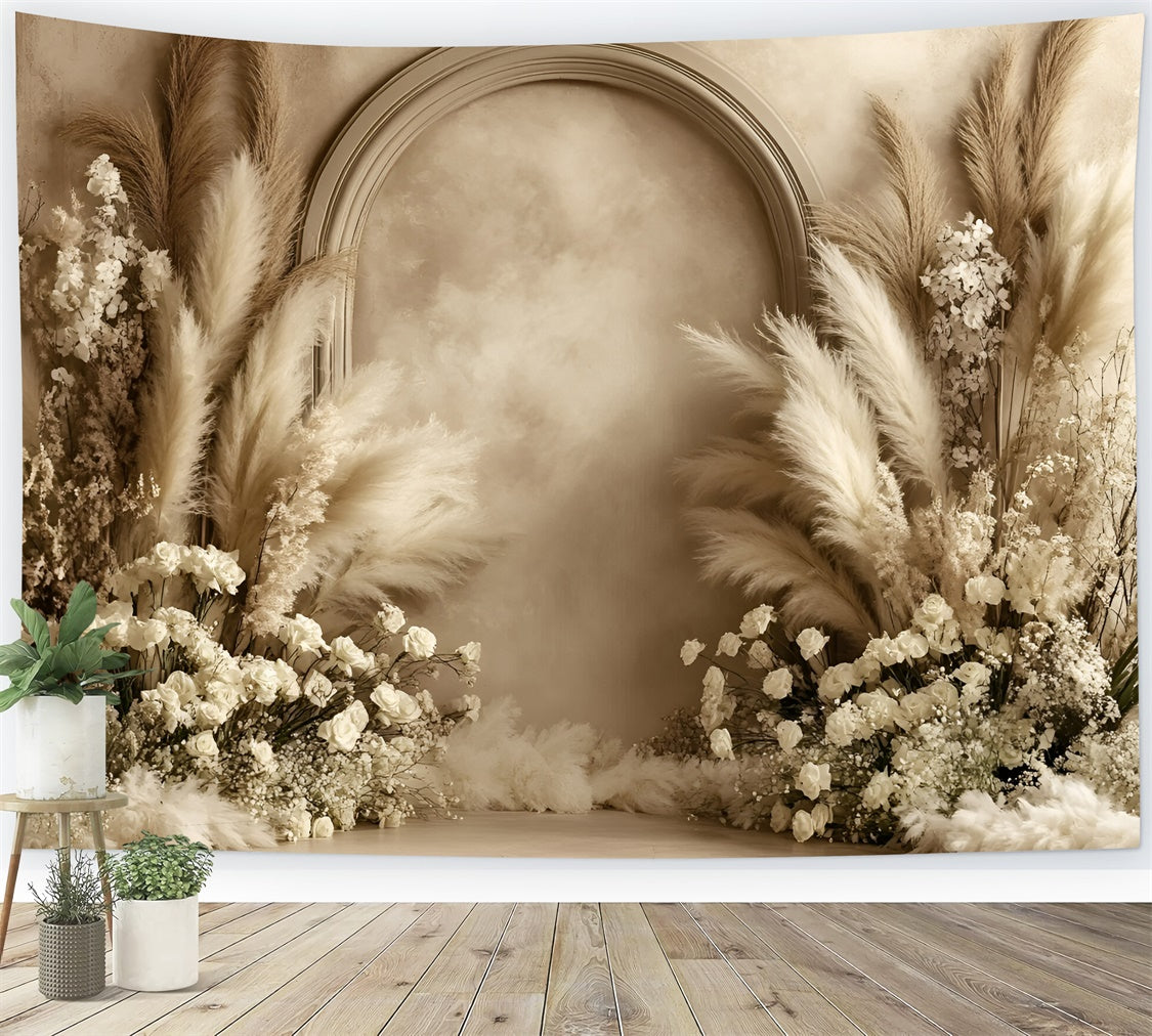 Boho Backdrop Dried Flower Elegance Arch Backdrop GQ57-216
