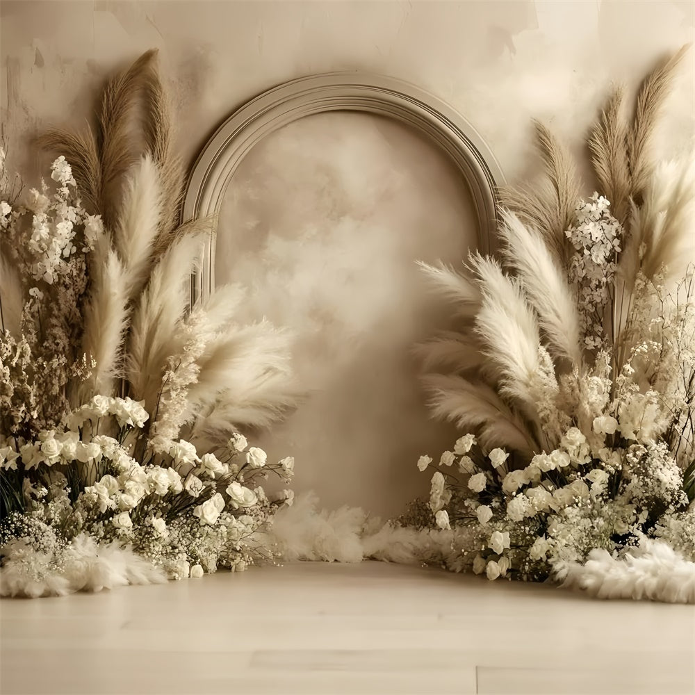 Boho Backdrop Dried Flower Elegance Arch Backdrop GQ57-216