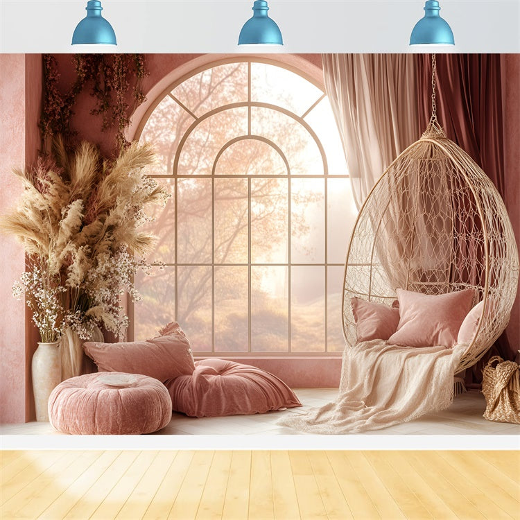 Bohemian Backdrop Soft Pink Serenity Room Backdrop GQ57-233