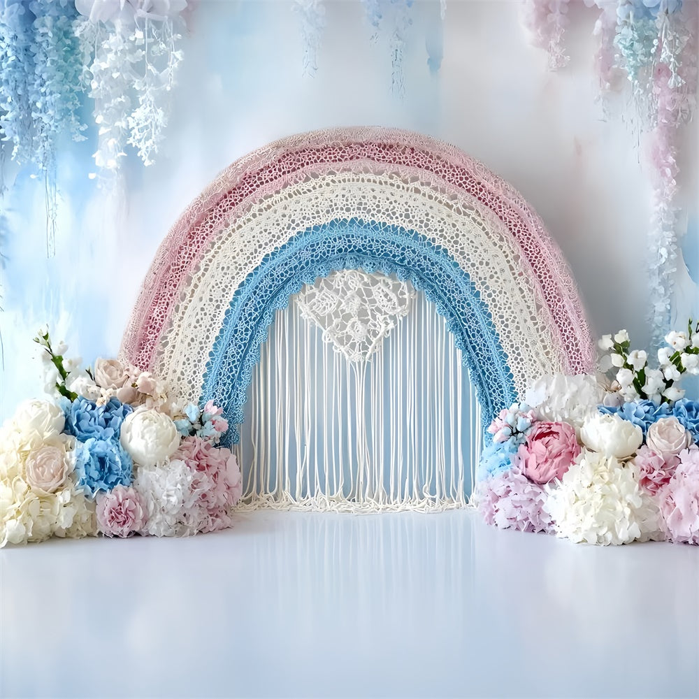 Bohemian Style Backdrop Pastel Dream Lace Arch Backdrop GQ57-238