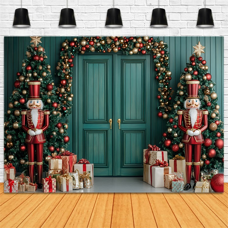 Christmas Backdrops Nutcracker Guarded Entrance Backdrop GQ57-29