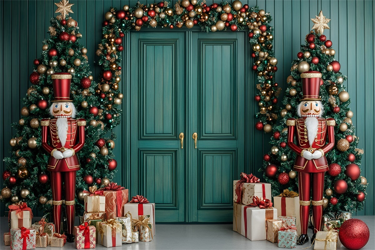 Christmas Backdrops Nutcracker Guarded Entrance Backdrop GQ57-29