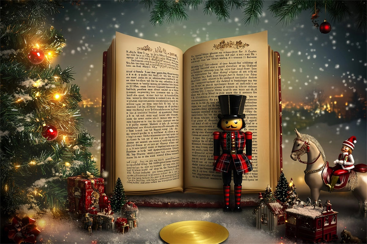 Christmas Backdrop Nutcracker Storybook Dreams Backdrop GQ57-30