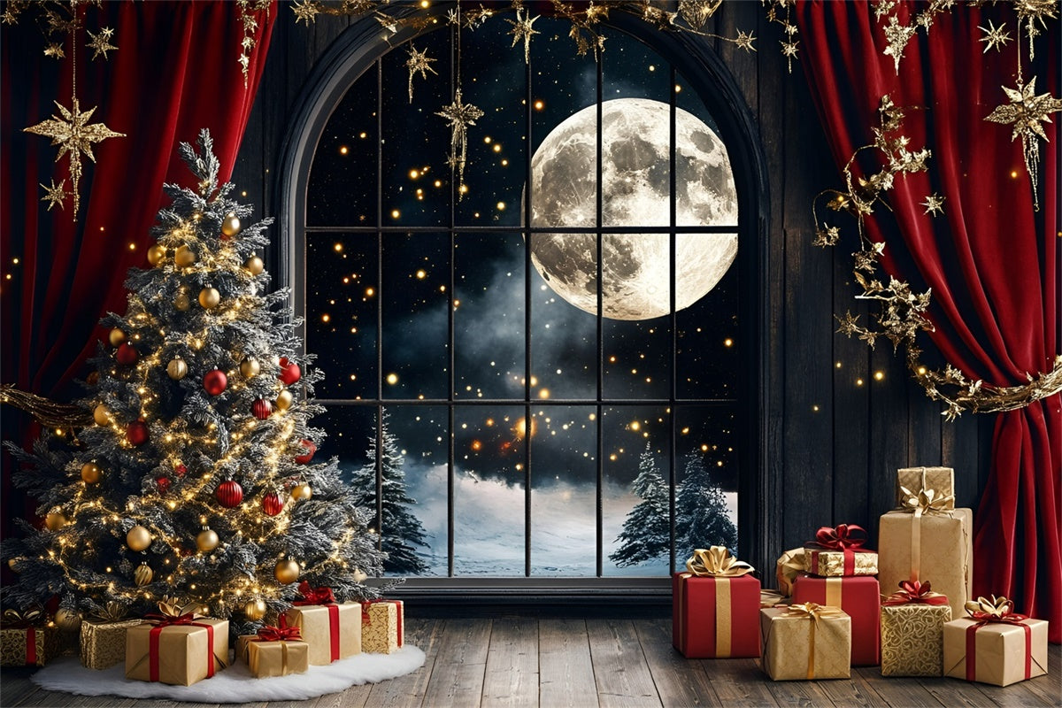 Christmas Photography Backdrops Silent Night Sparkle Backdrop GQ57-31