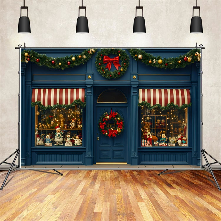 Christmas Backdrops Sale Vintage Holiday Store Backdrop GQ57-7
