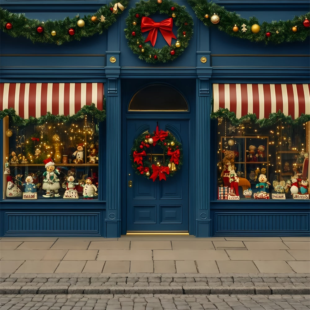 Christmas Backdrops Sale Vintage Holiday Store Backdrop GQ57-7