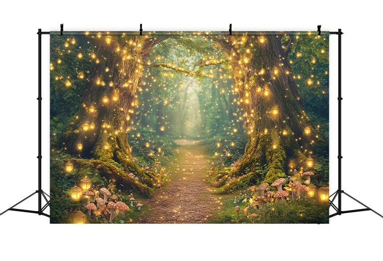 Enchanted Forest Backdrops Lantern Glow Forest Backdrop GQ57-77