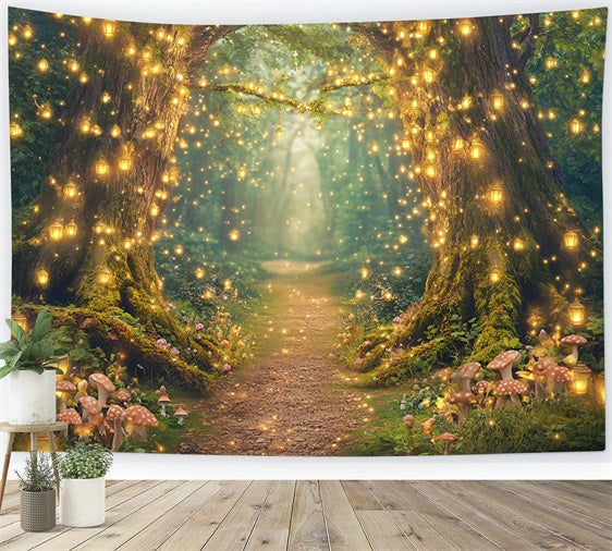Enchanted Forest Backdrops Lantern Glow Forest Backdrop GQ57-77