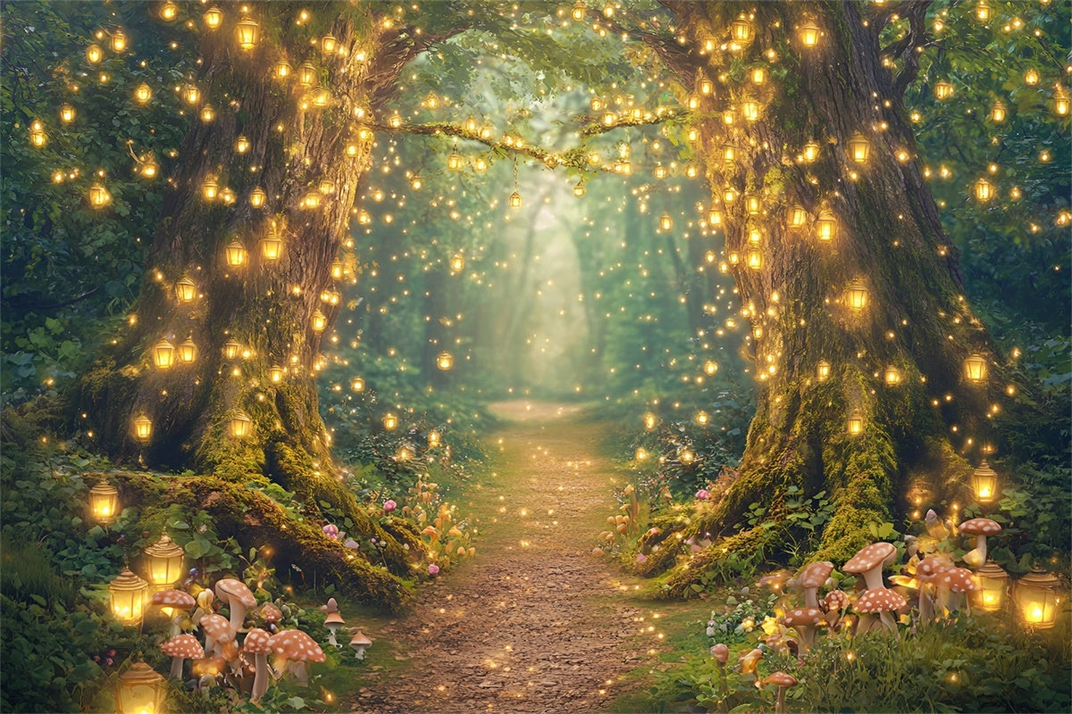 Enchanted Forest Backdrops Lantern Glow Forest Backdrop GQ57-77