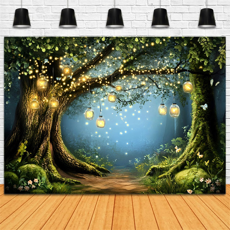 Photo Backdrop Forest Firefly Lantern Dreams Backdrop GQ57-80