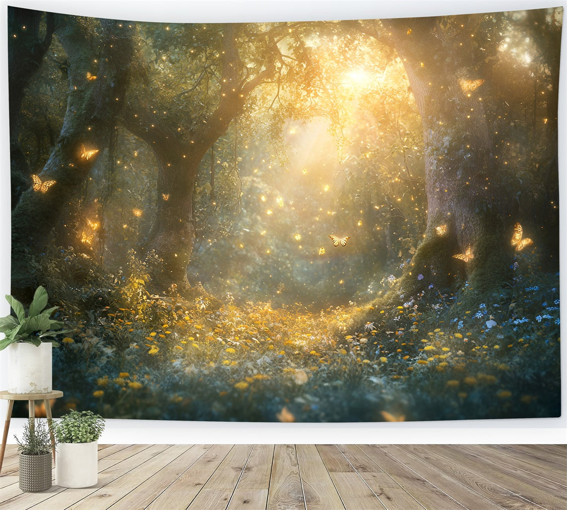 Fantasy Forest Backdrop Sparkling Dream Meadow Backdrop GQ57-81