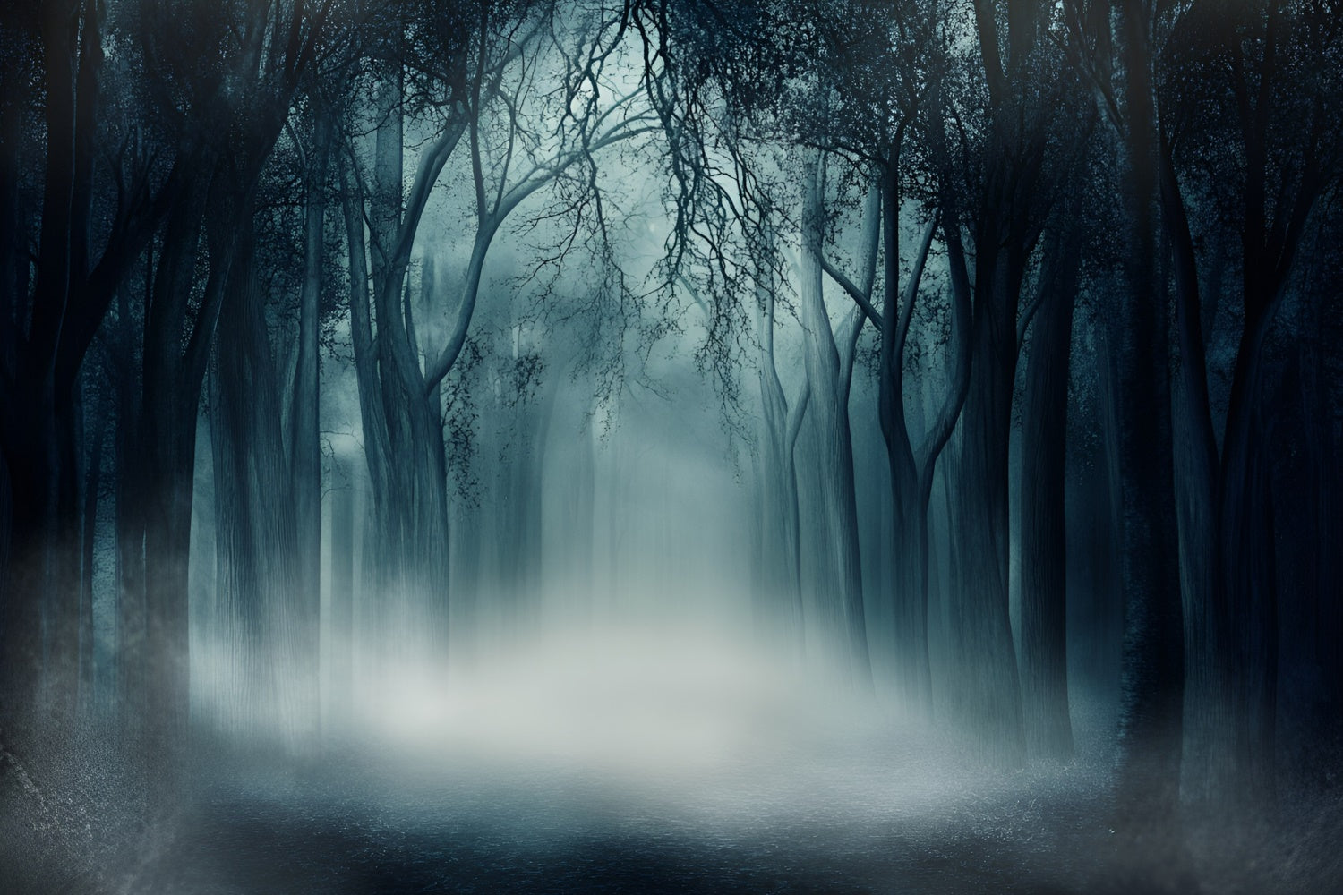 Dark Forest Backdrop Eerie Silence Woods Backdrop GQ57-84