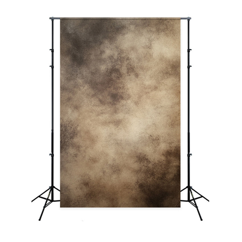 Cream Backdrop Deep Mocha and Sand Cloudy Pattern Photo Portrait Backdrop GQ58-103