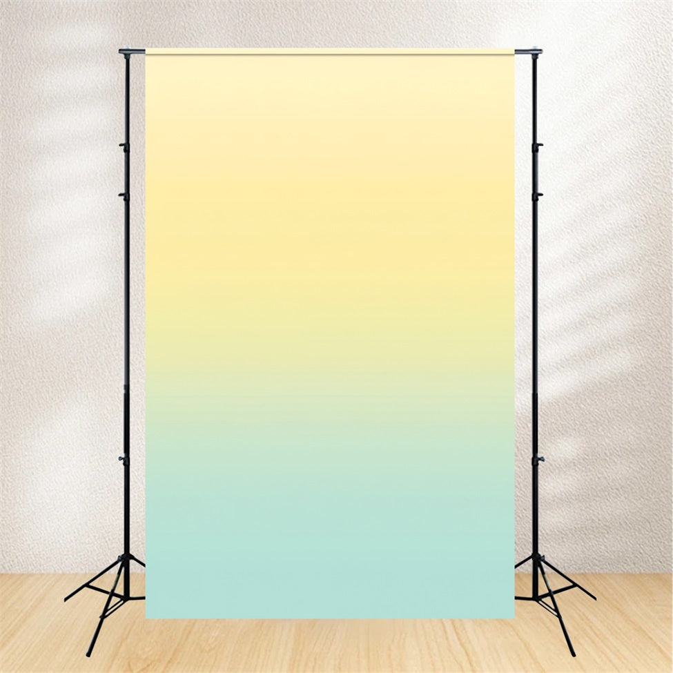 Gradient Backdrop Soft Yellow to Aqua Pastel Gradient Professional Portrait Background GQ58-61