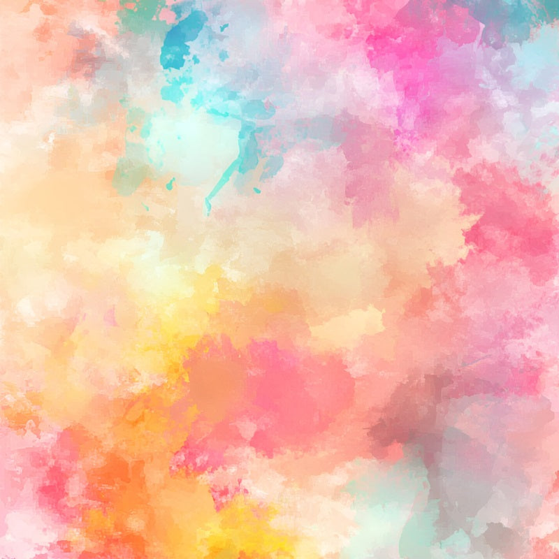 Watercolor Backdrop Vibrant Watercolor Splash Pastel Mix Photography Portrait Backdrop GQ58-98
