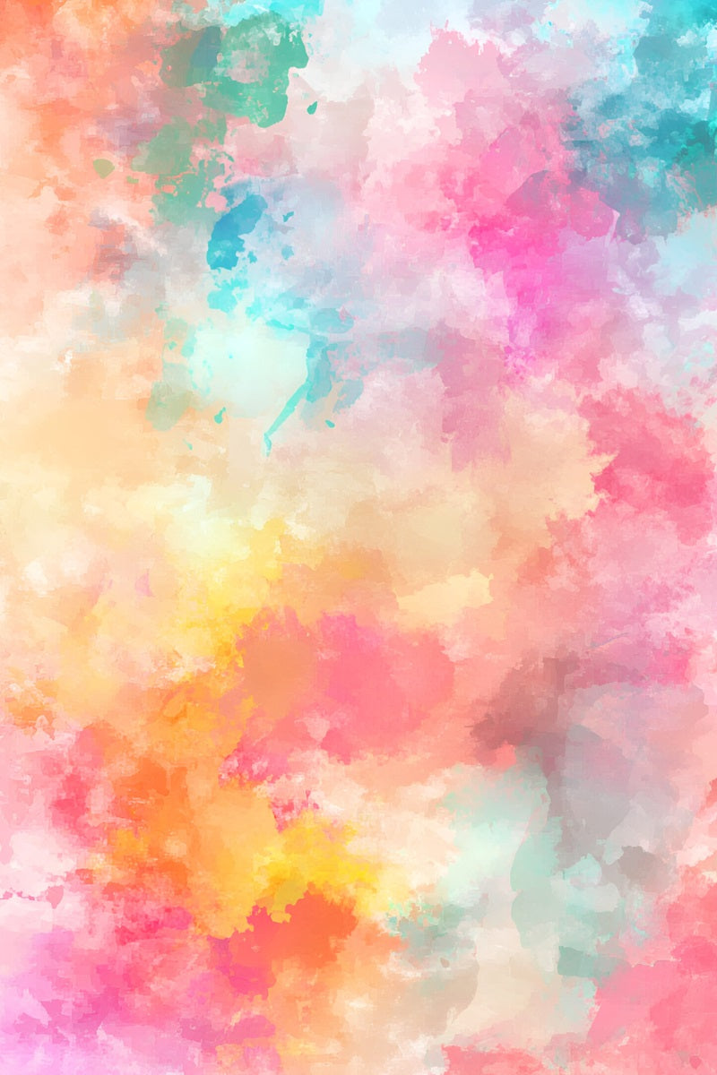Watercolor Backdrop Vibrant Watercolor Splash Pastel Mix Photography Portrait Backdrop GQ58-98