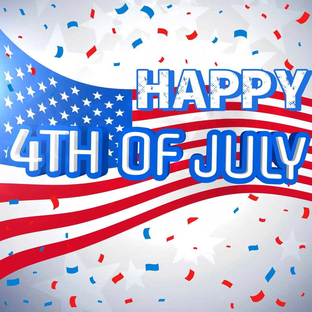 4th of July Backdrops Confetti Freedom Celebration Backdrop GQ6-110