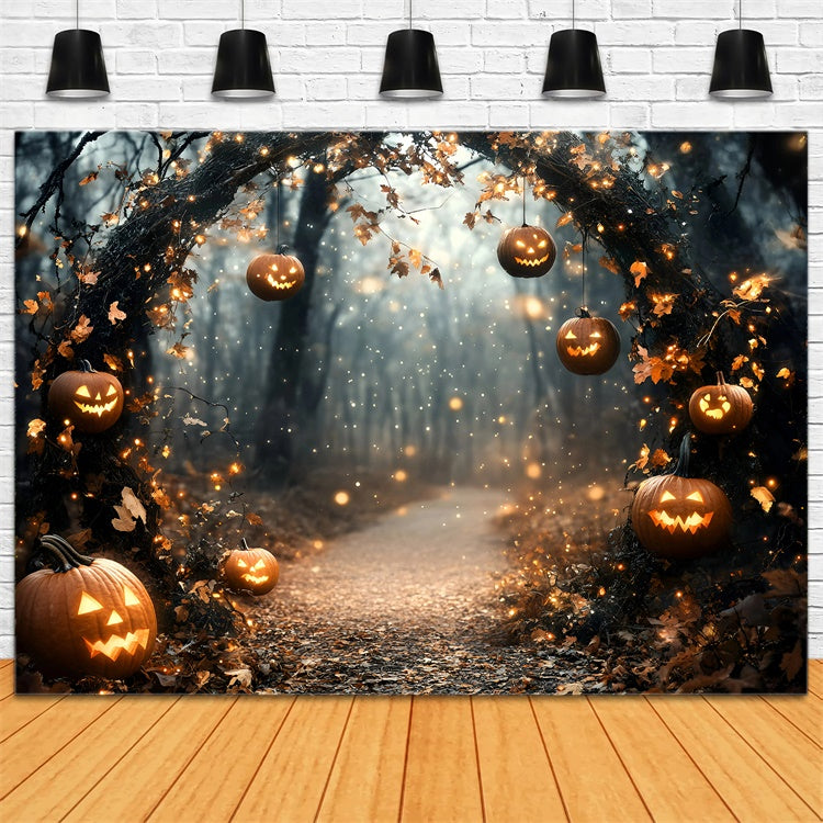Forest Photo Backdrop Magic Arch Path Halloween Photo Backdrop GQ6-193