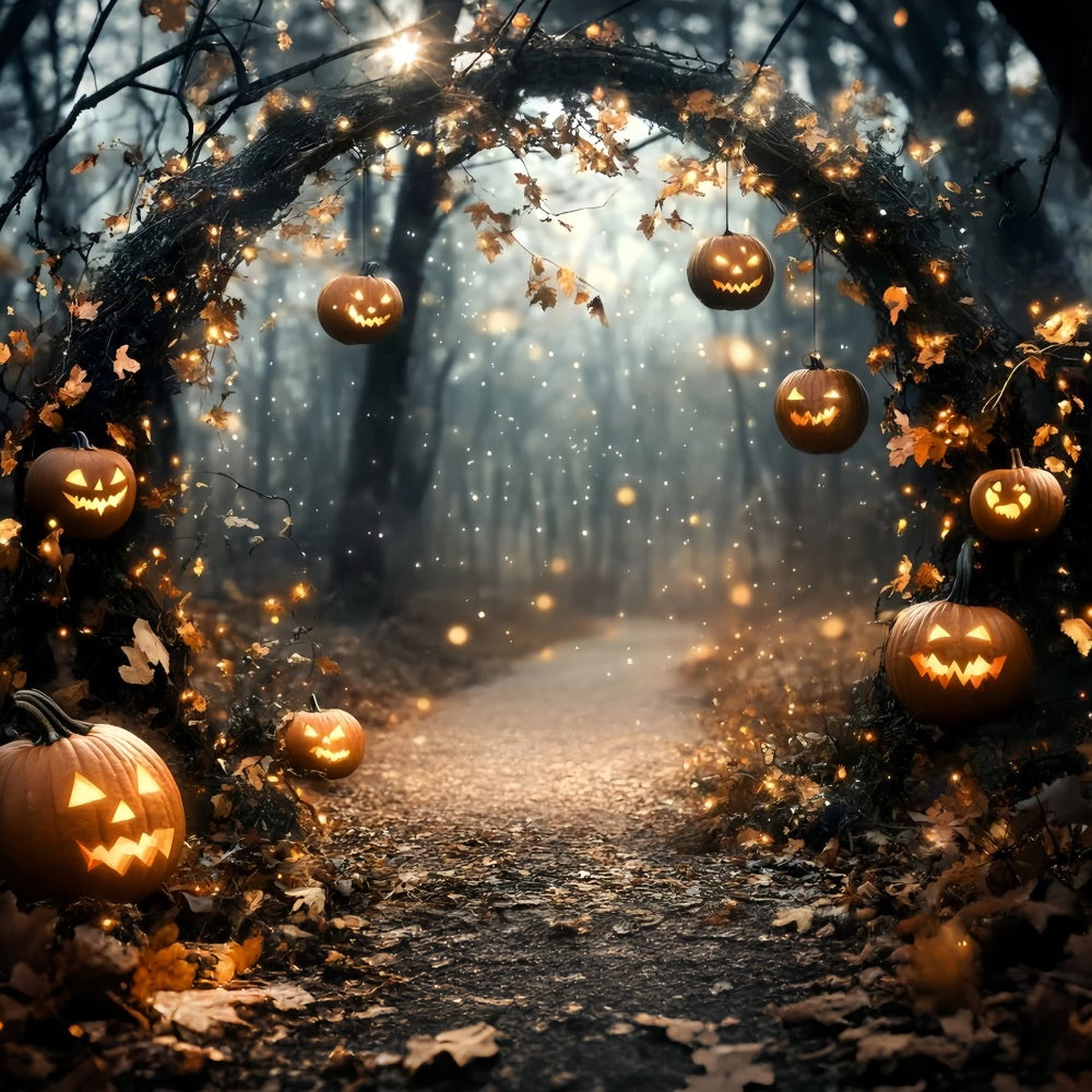 Forest Photo Backdrop Magic Arch Path Halloween Photo Backdrop GQ6-193