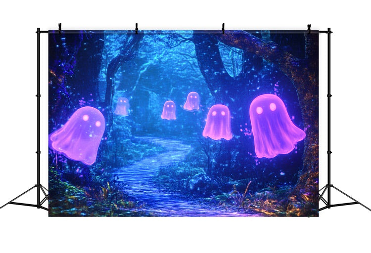 Dark Forest Backdrop Mystic Ghost Trail Halloween Photo Backdrops GQ6-216