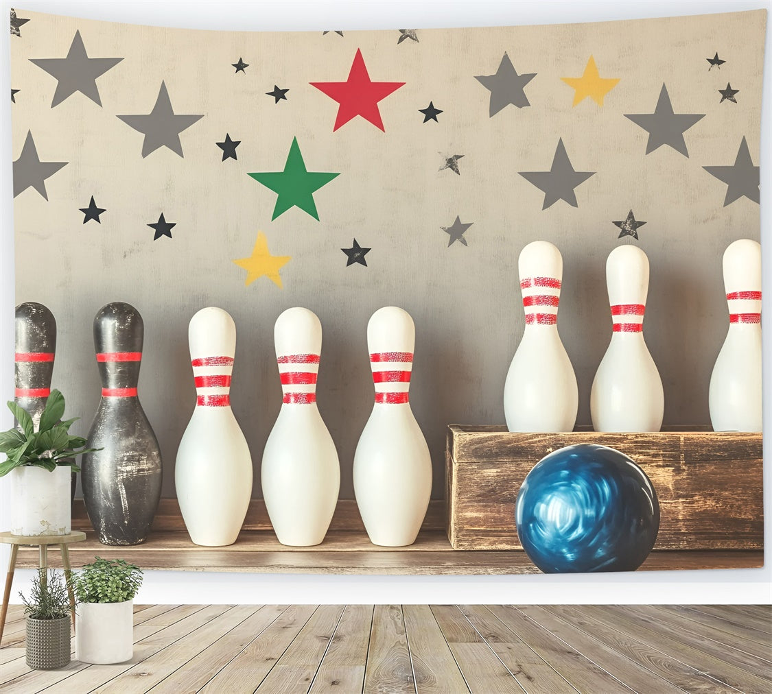 Sports Photography Backdrop Retro Bowling Bash Backdrop GQ6-253