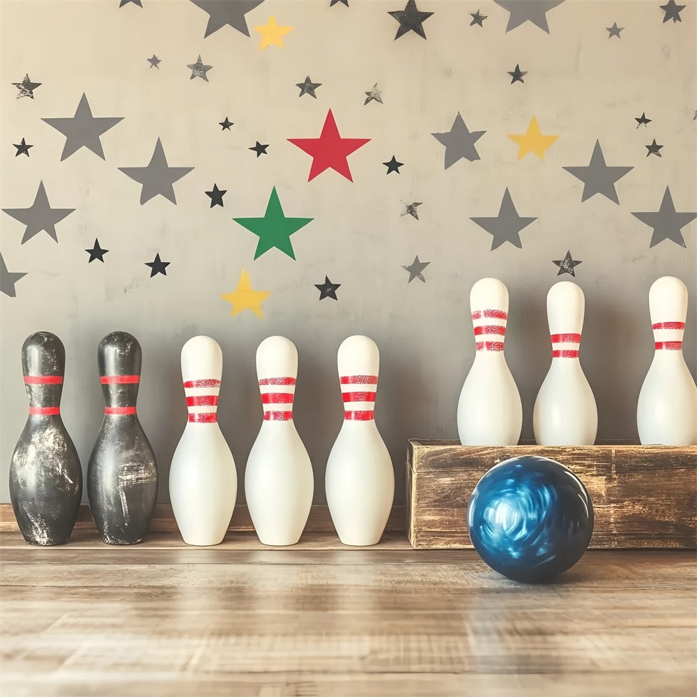 Sports Photography Backdrop Retro Bowling Bash Backdrop GQ6-253