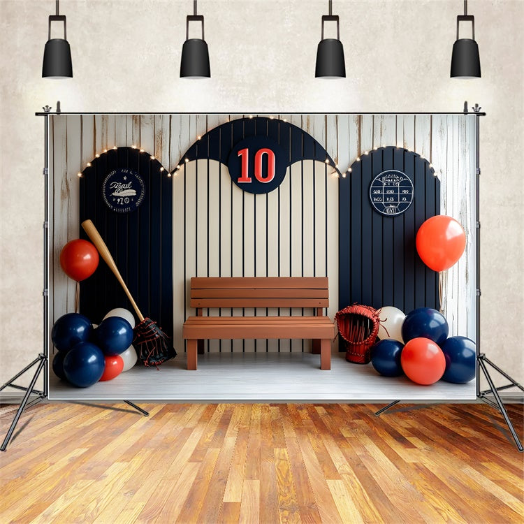 Sports Theme Backdrop Baseball League Balloon Backdrop GQ6-254