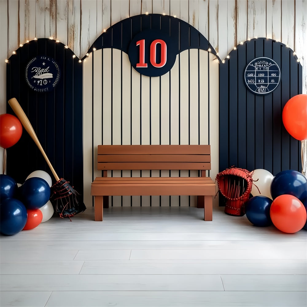 Sports Theme Backdrop Baseball League Balloon Backdrop GQ6-254