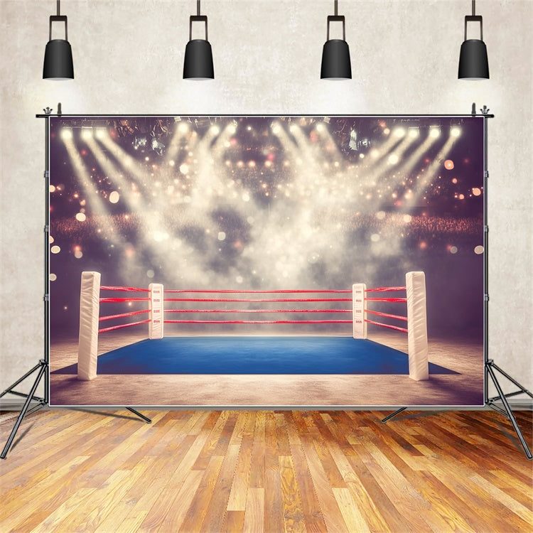 Boxing Backdrop Spotlight Boxing Arena Backdrop GQ6-259