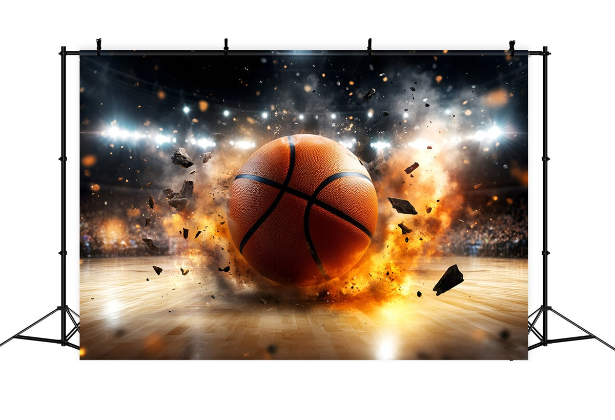 Basketball Photography Backdrop Power Shot Energy Backdrop GQ6-271