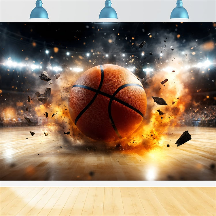 Basketball Photography Backdrop Power Shot Energy Backdrop GQ6-271