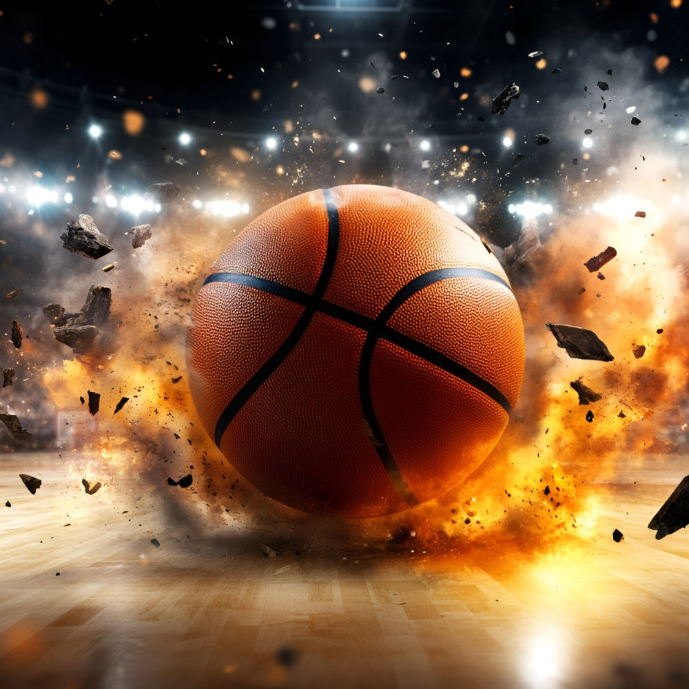 Basketball Photography Backdrop Power Shot Energy Backdrop GQ6-271