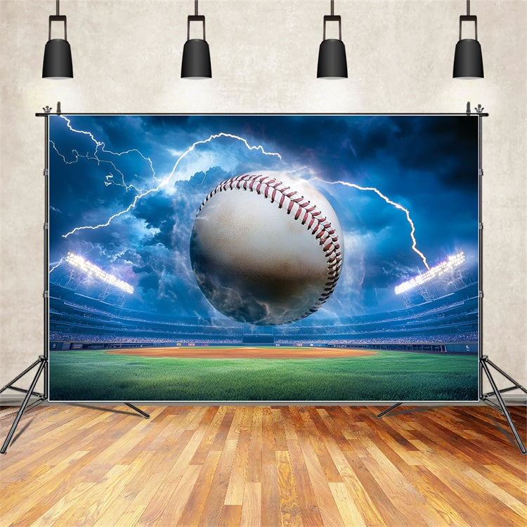 Baseball Photo Backdrop Storm Strike Baseball Backdrop GQ6-276