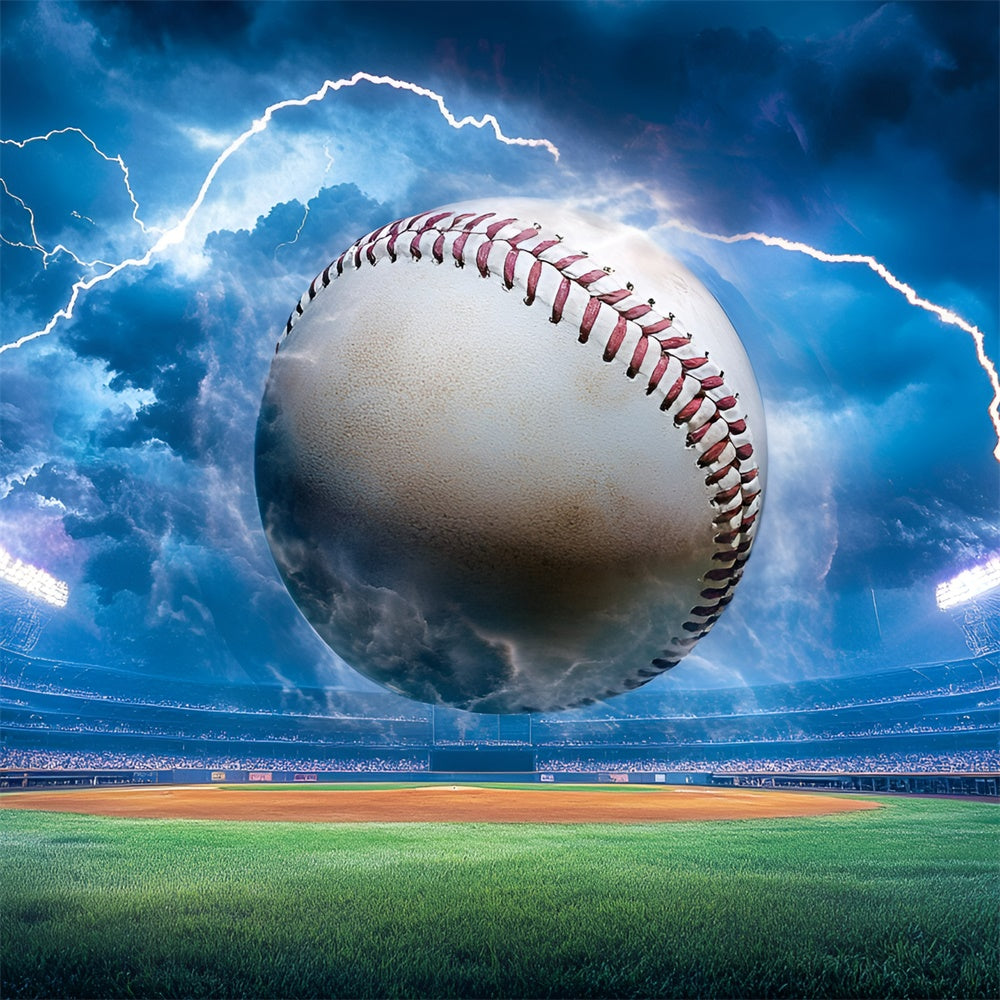 Baseball Photo Backdrop Storm Strike Baseball Backdrop GQ6-276