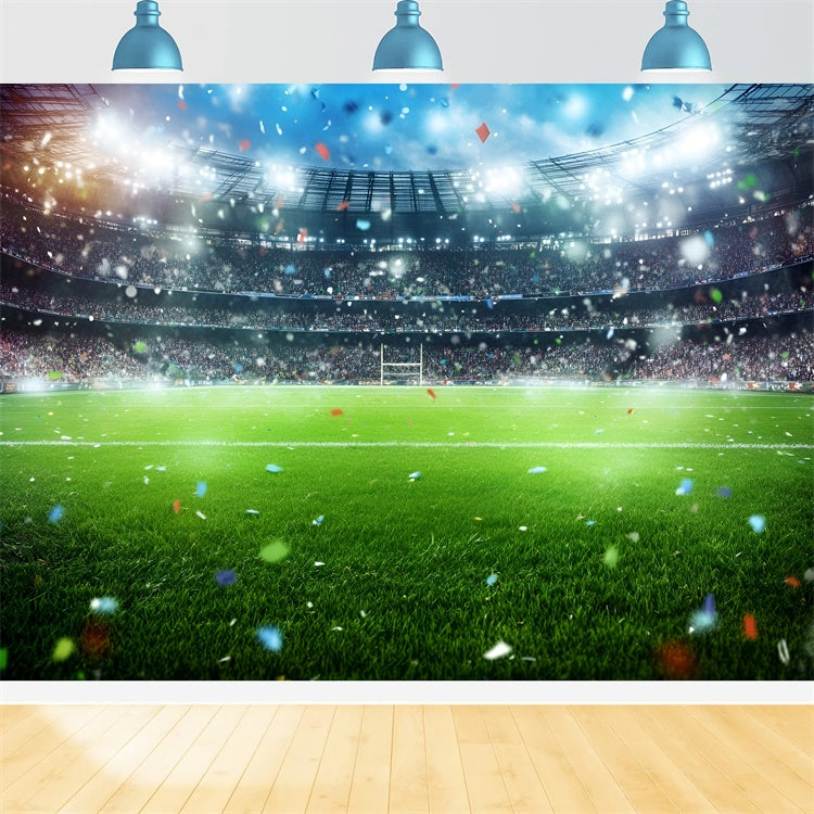 Soccer Photography Backdrop Green Field Glory Backdrop GQ6-278