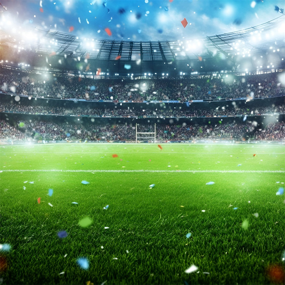 Soccer Photography Backdrop Green Field Glory Backdrop GQ6-278
