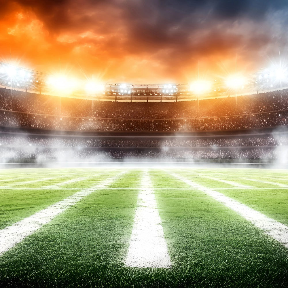 Football Stadium Backdrop Stadium Lights Smoke Backdrop GQ6-284