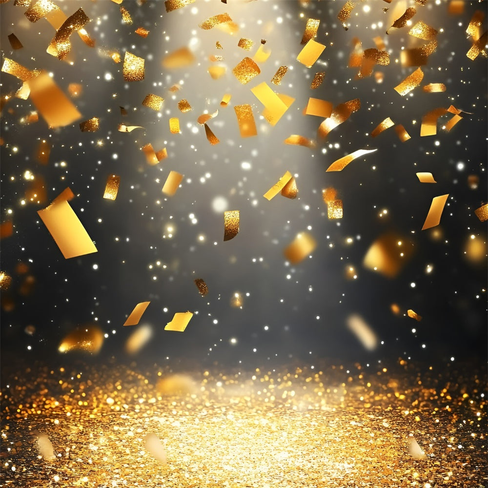 Sports Backdrop Golden Confetti Spotlight Backdrop GQ6-287