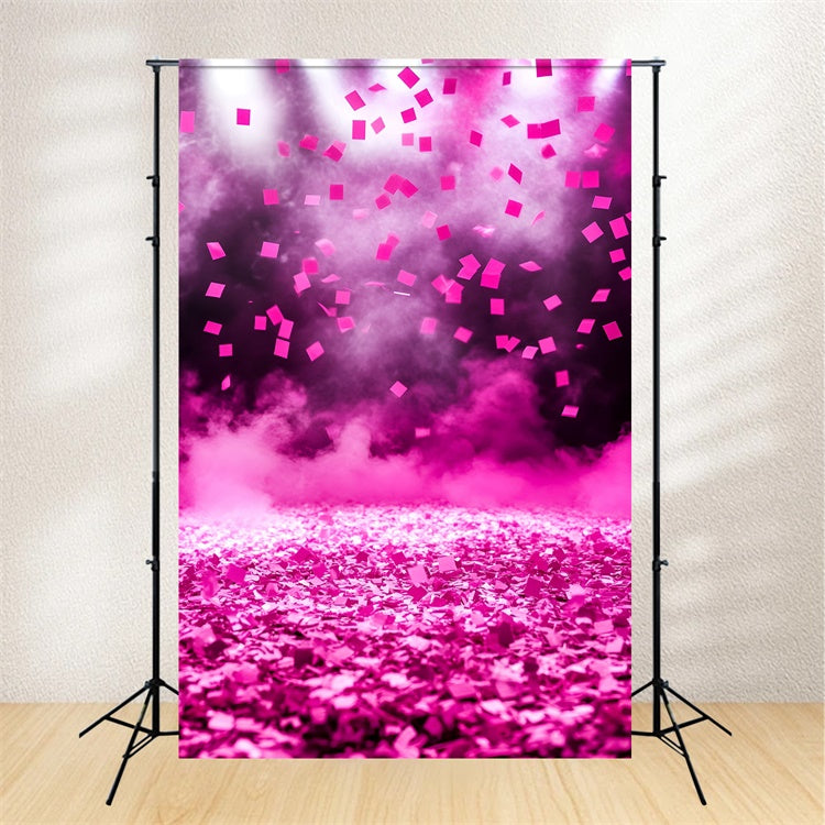 Sports Backdrops Spotlight Pink Confetti Backdrop GQ6-288