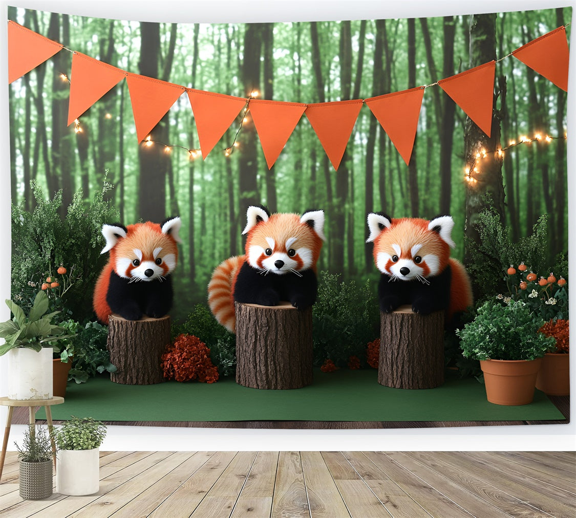 Smash Cake Backdrop Woodland Cubs Adventure Backdrop GQ6-294