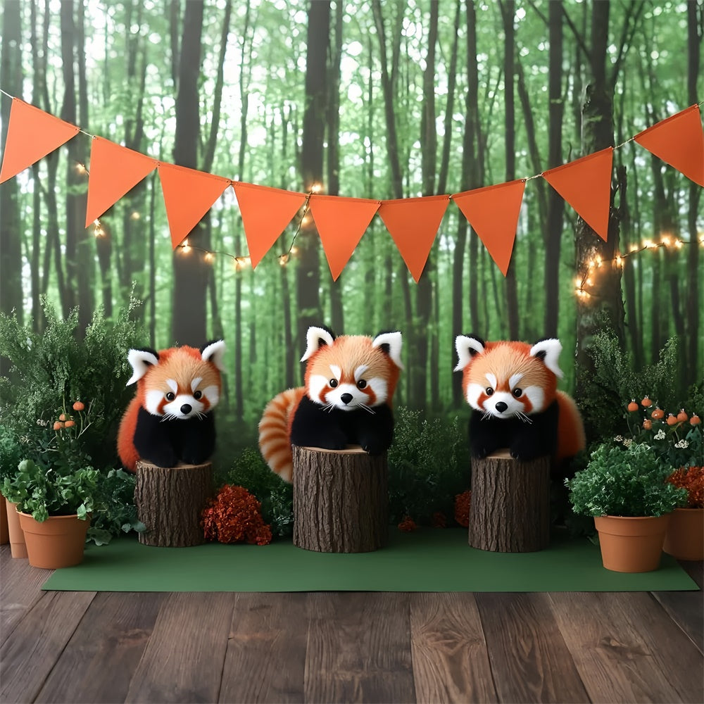 Smash Cake Backdrop Woodland Cubs Adventure Backdrop GQ6-294