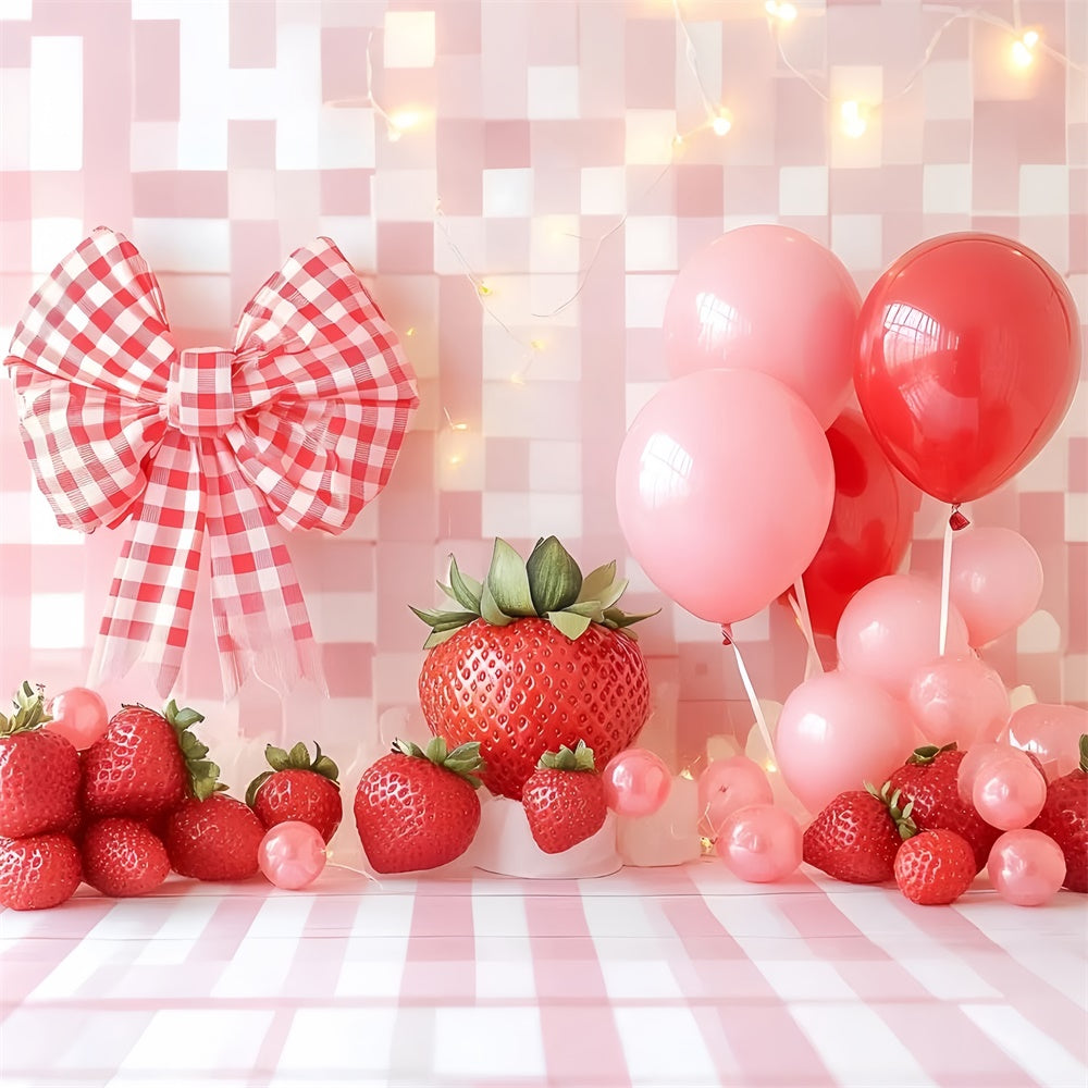 Happy Birthday Backdrop Sweet Berry Bow Backdrop GQ6-305